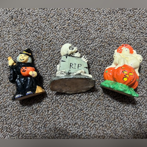 Other - Vintage Halloween Candle Set - Witch, Skeleton, Pumpkin